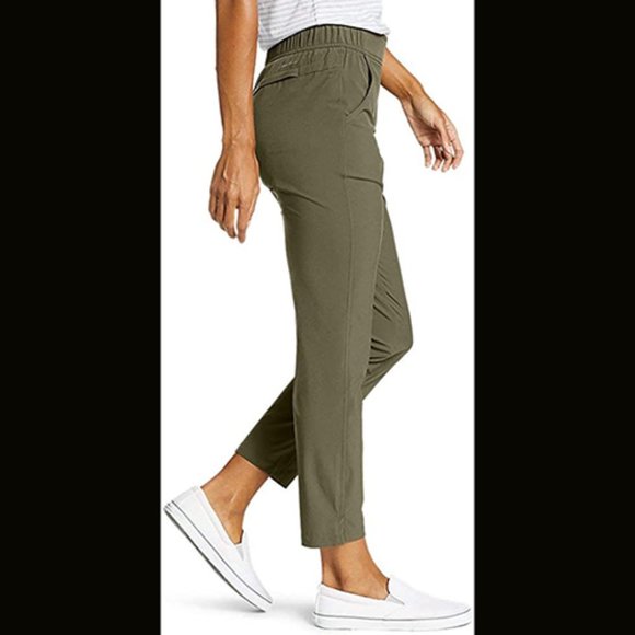 Eddie Bauer ladies GREEN Departure Ankle Pants - Picture 12 of 13